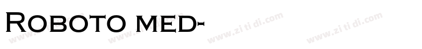 Roboto med字体转换